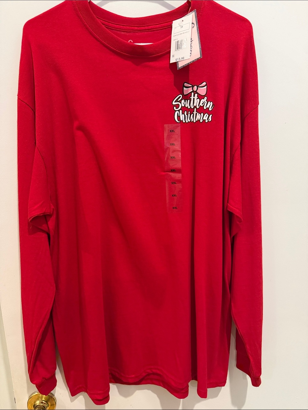 Southern Christmas Red Long-Sleeve Woman’s Size 2x
